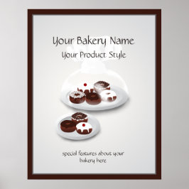Donut Bakery Shop Golv Sign Poster