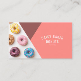 Donut Bakery Sweets Chef Desserts Affärskort Visitkort