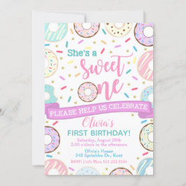 Donut Birthday-inbjudan svet en Party Inbjudningar