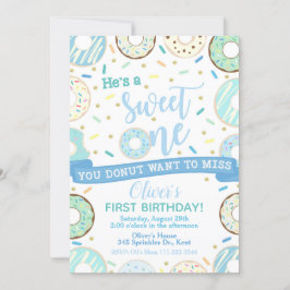 Donut Birthday-inbjudan svet en Party Inbjudningar