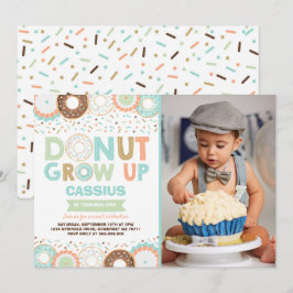 Donut Birthday-inbjudan: Väg upp Party Inbjudningar