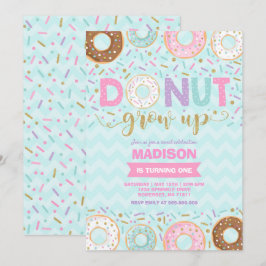 Donut Birthday-inbjudan: Väg upp Party Inbjudningar