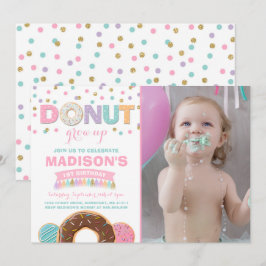 Donut Birthday-inbjudan: Väg upp Party Inbjudningar