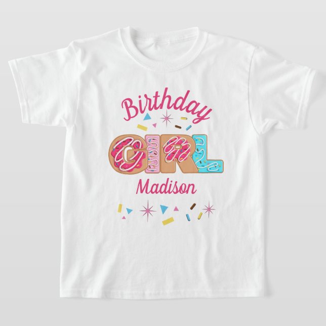 Donut Birthday småbarn tshirts (Laydown)