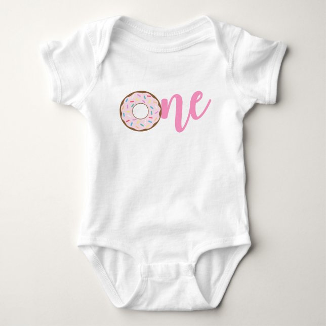 Donut Birthday T- Shirt Sweet One Donut T- Shirt T Shirt (Framsida)