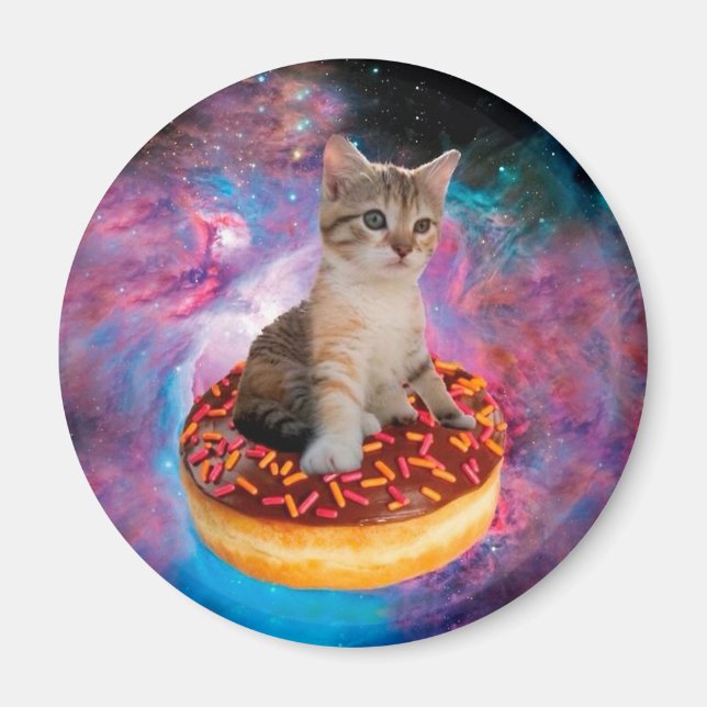 Donut Cat - Donut älskare Magnet (Framsidan)