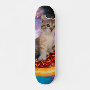 Donut Cat - Donut älskare Mini Skateboard Bräda 18,5 Cm