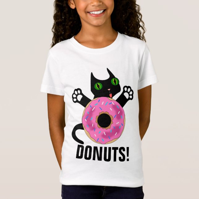 DONUT CAT T-shirts Funny Tees (Framsida)