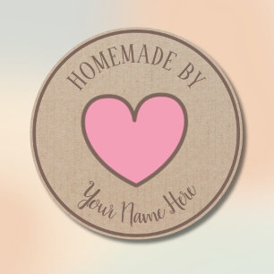 Donut Cookie Cake Heart Homemade by Vintage Craft Runt Klistermärke
