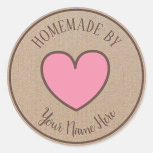 Donut Cookie Cake Heart Homemade by Vintage Craft Runt Klistermärke