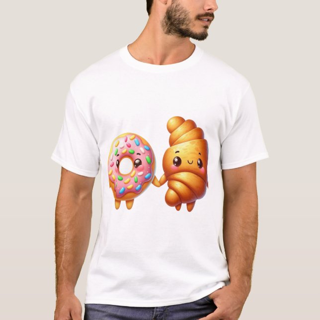 Donut & Croissant | DIMISTISK Vänskap T Shirt (Framsida)