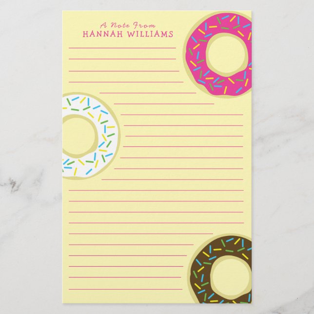Donut Cute Barn Doughnut Brevpapper (Framsida)