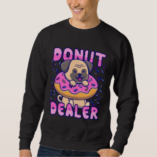 Donut Dealer Pug Gift Classic T-Shirt 994 Lång Ärmad Tröja