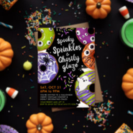 Donut Decorating Halloween fest Anpassade Inbjudningar