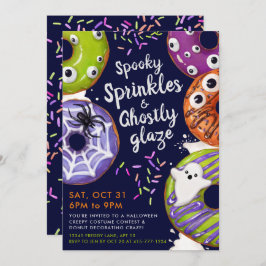 Donut Decorating Halloween fest Inbjudningar