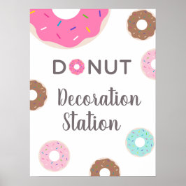 Donut Dekoration Party / Signera Dekoration Poster
