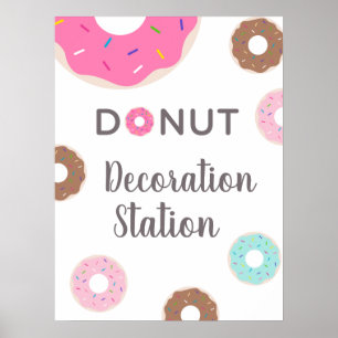 Donut Dekoration Party / Signera Dekoration Poster