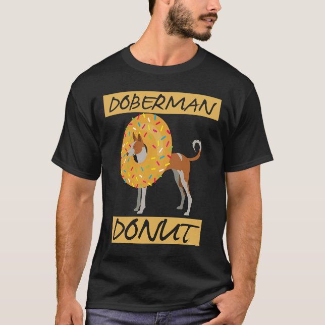 Donut Doberman T Shirt (Framsida)