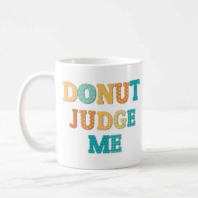 Donut domare Me Funny Monogram Qoute Kaffemugg (Vänster)