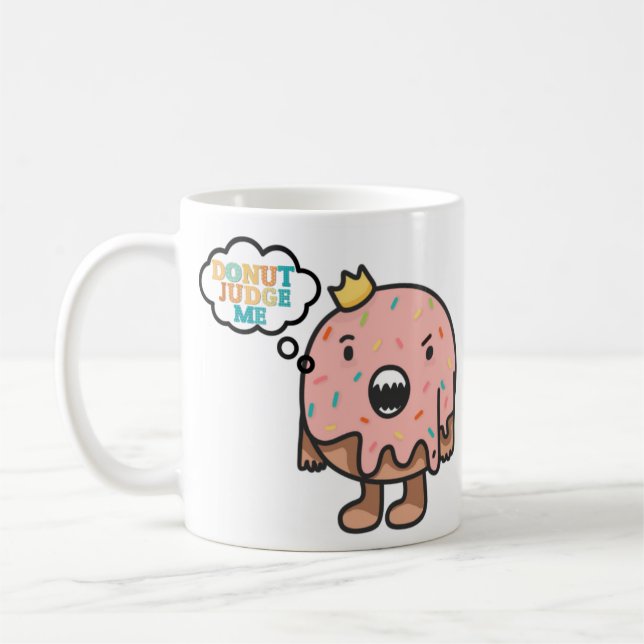 Donut domare Me Monogram Pun Kaffemugg (Vänster)
