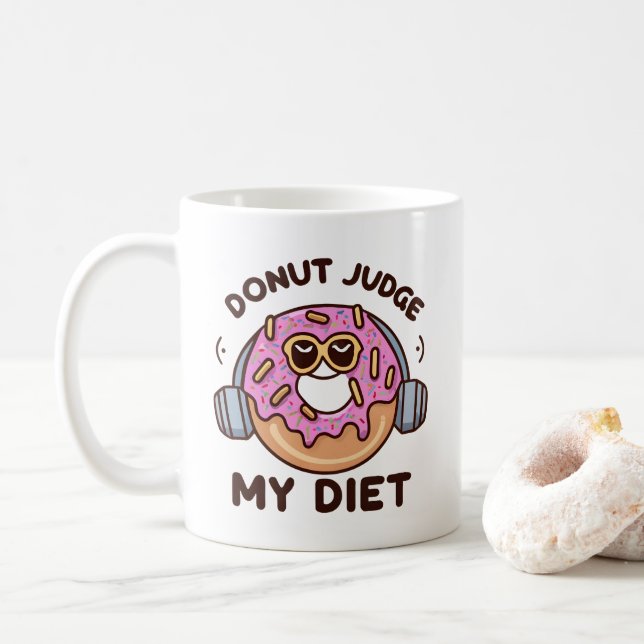 Donut domare My Diet - Funny Humor Kaffemugg (Med munk)
