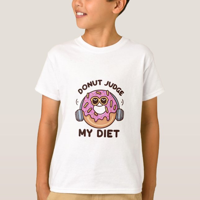 Donut domare My Diet - Funny Humor T Shirt (Framsida)