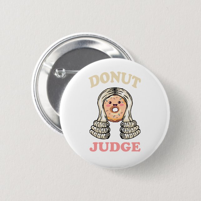 Donut Domare - Sweet Justice Knapp (Framsida & baksida)