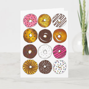 Donut Doughnut Food åt dig på Alla hjärtans dag Helgkort