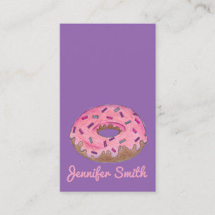 Donut Doughnut Shop Bakery Food Baking Donuts Visitkort