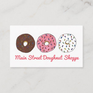 Donut Doughnut Sprinkles Bakery Bakery av Pastry Visitkort