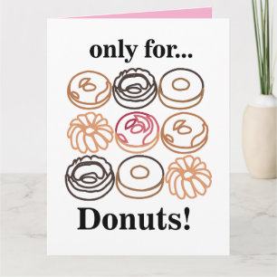 Donut Doughnut Sweet Funny Birthday Kort