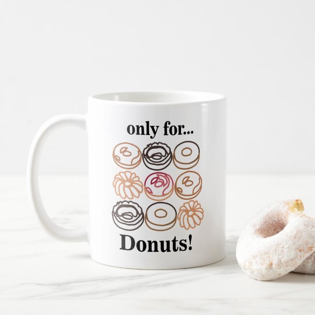 Donut Doughnut Sweet Funny Kaffemugg (Med munk)