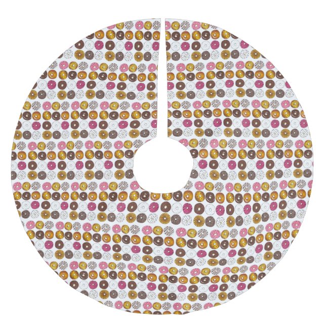 Donut Dozen Doughnut Pastries Breakfast Brunch Julgransmatta Borstad Polyester (Framsidan)