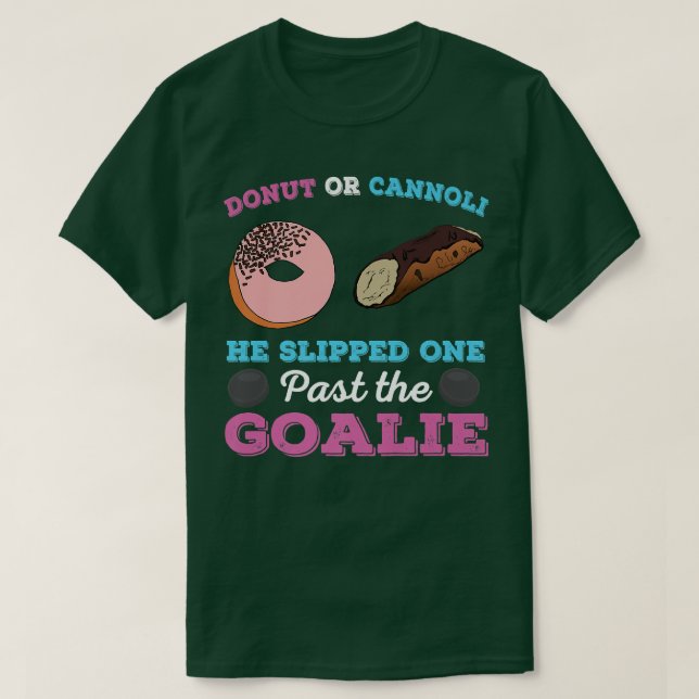 Donut eller Cannoli Funny Gender Reveal Gravid Ann T Shirt (Design framsida)