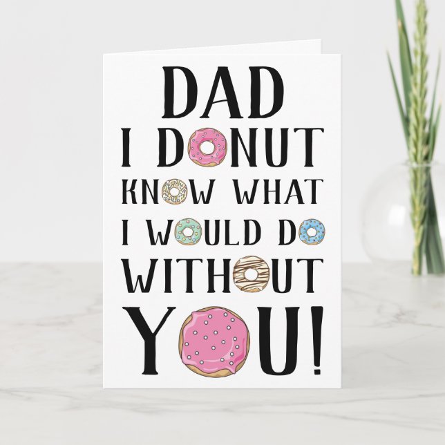Donut Fars dag Card Kort (Framsida)