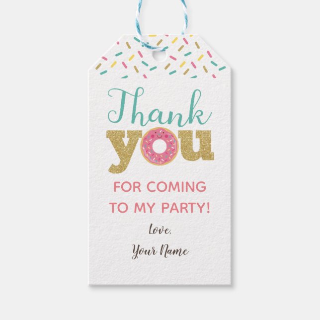 Donut-favorittaggar Presentetikett (Framsidan)