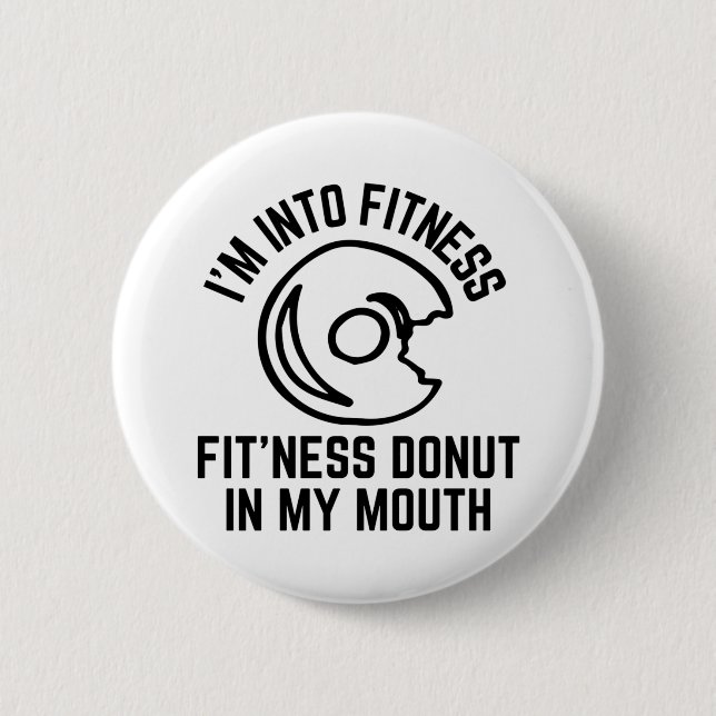 Donut Fitness Funny Knapp (Framsida)