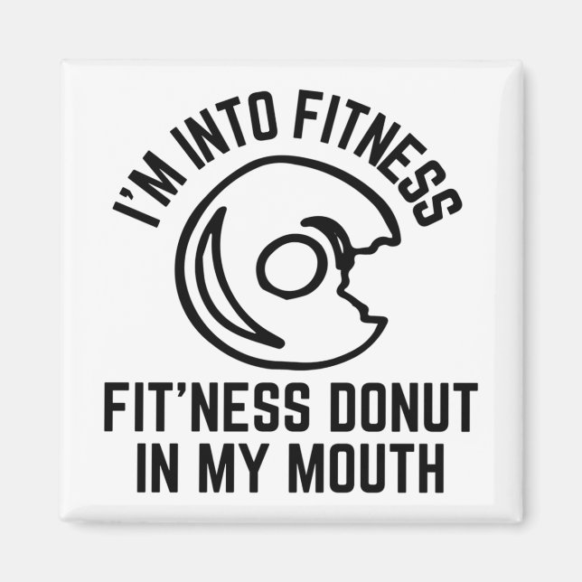 Donut Fitness Funny Magnet (Framsidan)