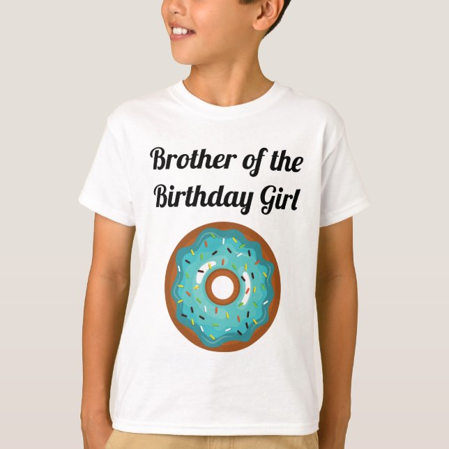 Donut Födelsedagsfest Brother T-Shirt (Framsida)