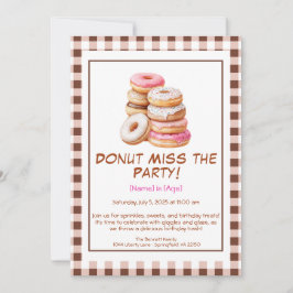 Donut Födelsedagsfest inbjudan - Färgämnen och Rol