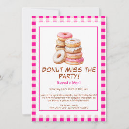 Donut Födelsedagsfest inbjudan - Färgämnen och Rol