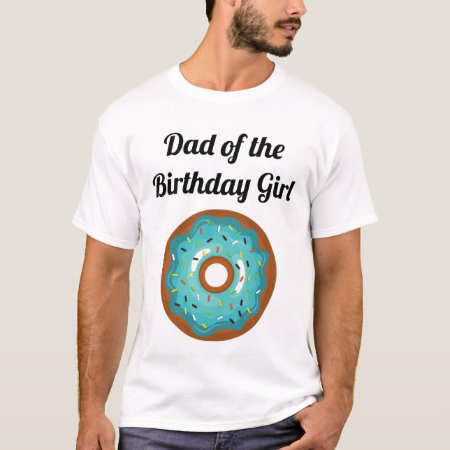 Donut Födelsedagsfest Pappa T-Shirt (Framsida)