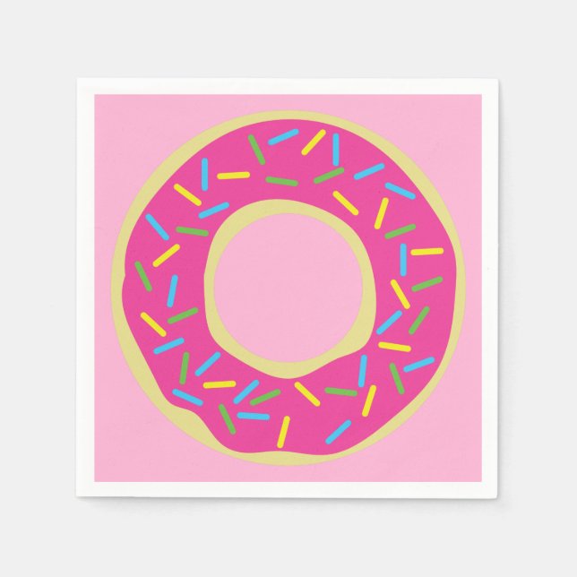 Donut Födelsedagsfest Pappersservett (Framsidan)