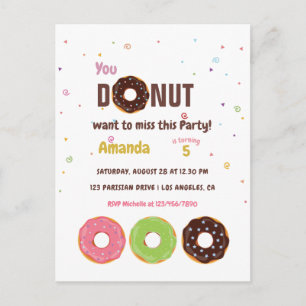 Donut Födelsedagsfest Vykort
