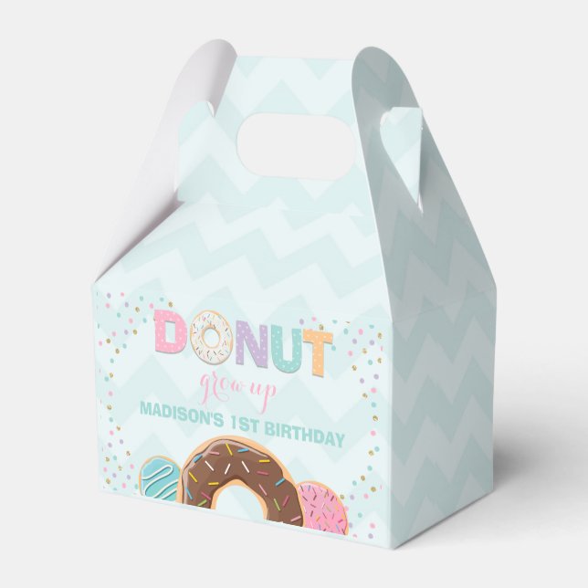 Donut-Födelsedagsfestens favoritruta, grov upp Par Presentaskar (Framsidan Sidan)