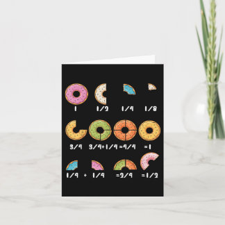 Donut Fraction Math Teacher Back to school Educat Kort