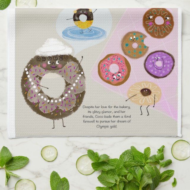 Donut Friends Kitchen Tea Towel Kökshandduk (Vikta)