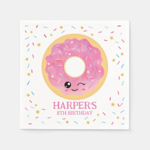 Donut fröken ut pappersservett