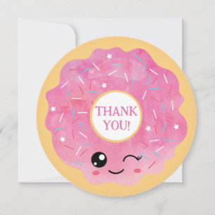 Donut fröken ut tack kort