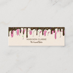 Donut Frosting Sprinkles Baker Bakery Mini Visitkort